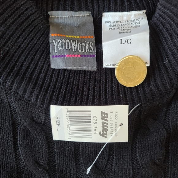 Retro Bi-Way Yarnworks Black 3/4 Sleeve Sweater Dress (BNWT) - Picture 7 of 10